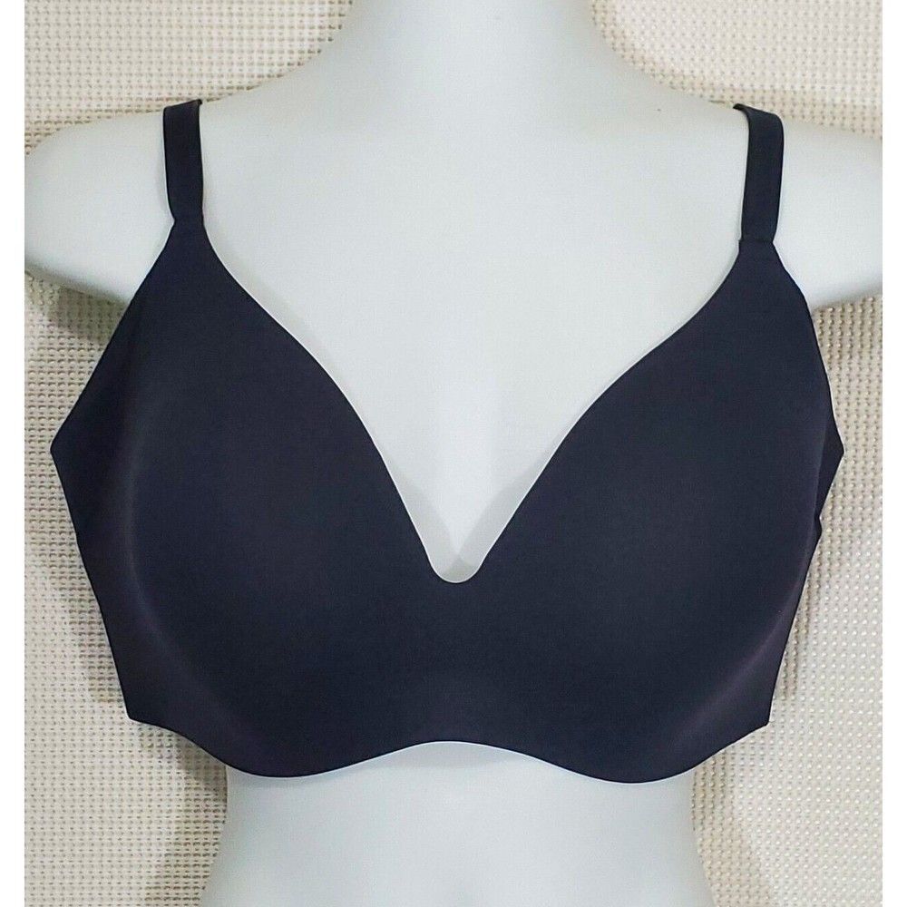 Knix Bra Sizes 7+ 38E 36F 38F WingWoman Black Contour Molded Cup Wireless Plunge